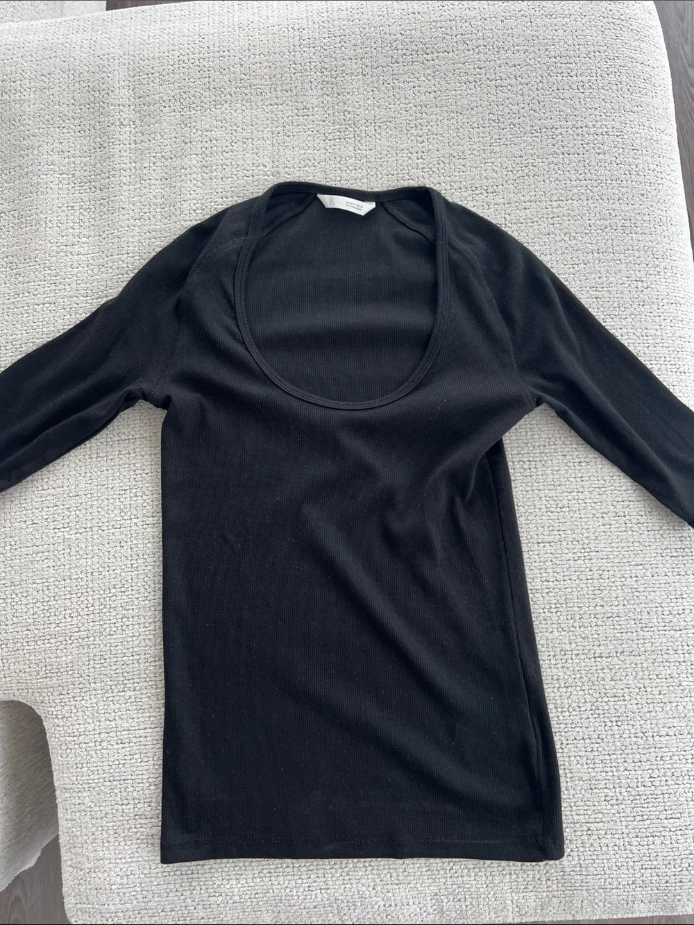 Zara Classic Black Scoop Neck Tee